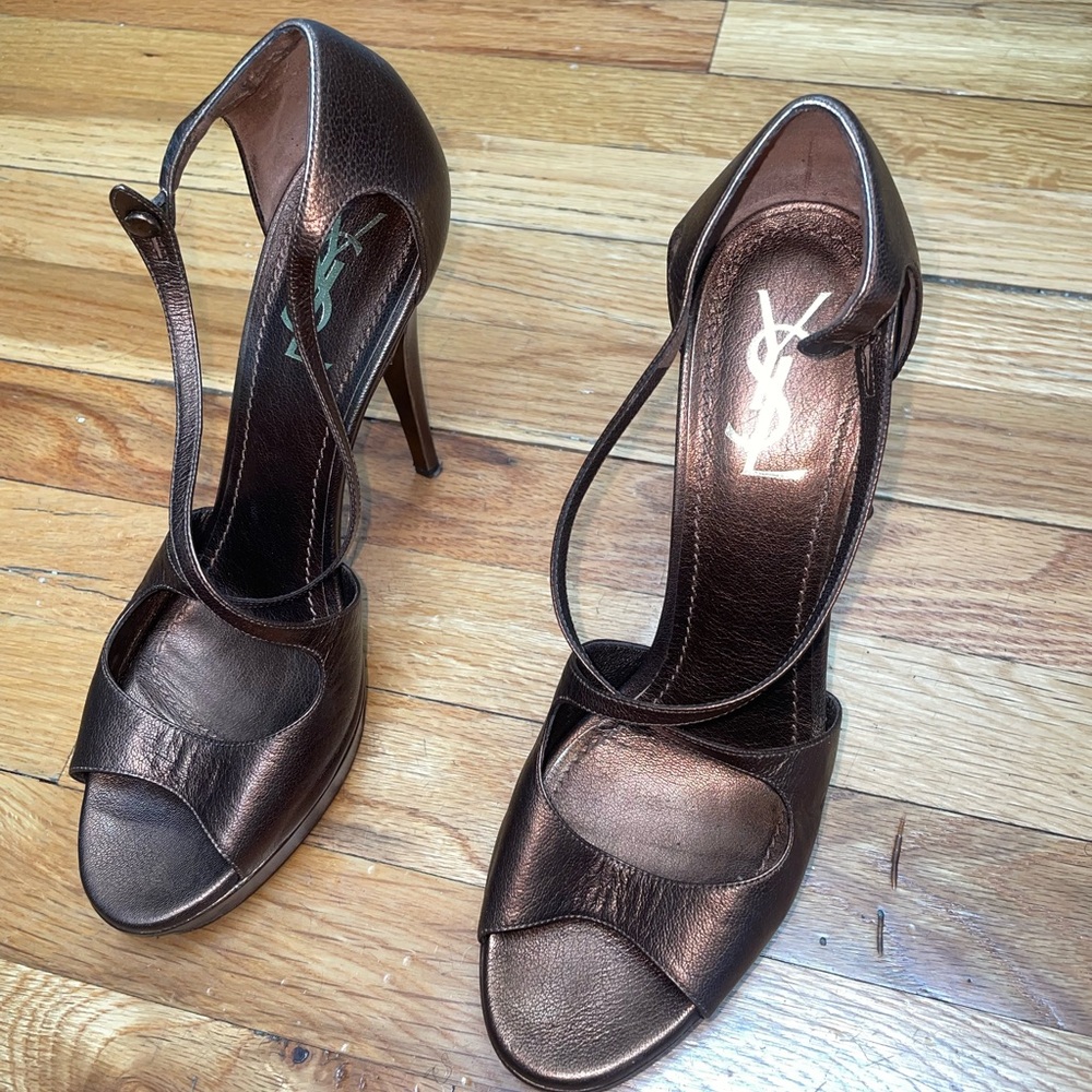 Sexy YSL bronze sandal